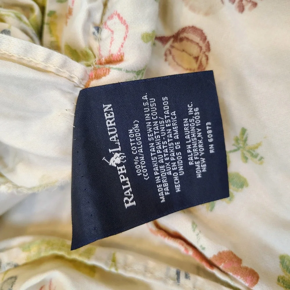 Vintage Ralph Lauren Delilah King Bedding 5pc Sheet Shams Floral Cottagecore